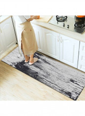 Simple Abstract Patterned Soft Living Room Floor Rug Black/Grey 60x90cm