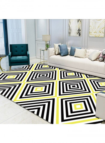 Simple Style Square Pattern Rectangle Cozy Floor Rug Multicolour 120x160cm