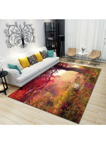 Nature Themed Non-Skid Carpet Multicolour 60x90cm