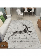 Nordic Style Rectangle Comfortable Rug Grey 120 x 160cm