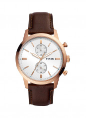 Men's Leather Strap Chronograph Wrist Watch FS5468