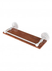 Que New Collection Gallery Rail Wooden Shelf Brown/White 16inch reviews Que New Collection Gallery Rail Wooden Shelf Brown/White 16inch