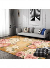 Vintage Floral Patterned Soft Living Room Floor Rug Multicolour 60x90cm
