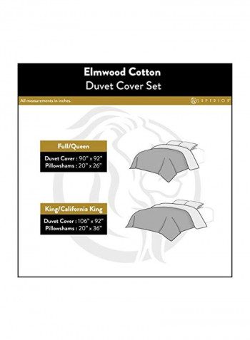3-Piece Printed Duvet Cover Set Elmwood Queen