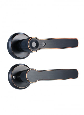 Intelligent Fingerprint Keyless Door Lock Set Black 27centimeter