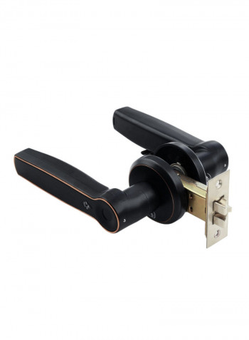 Intelligent Fingerprint Keyless Door Lock Set Black 27centimeter