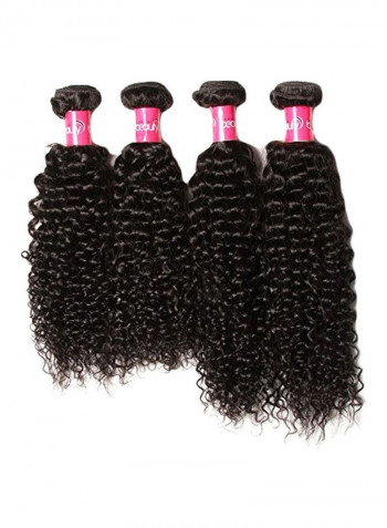 3-Piece Curly Hair Extension Natural Black