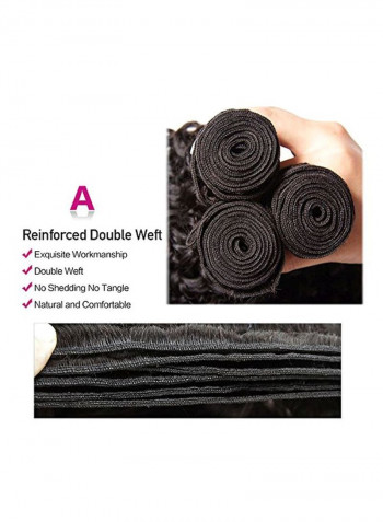 3-Piece Curly Hair Extension Natural Black
