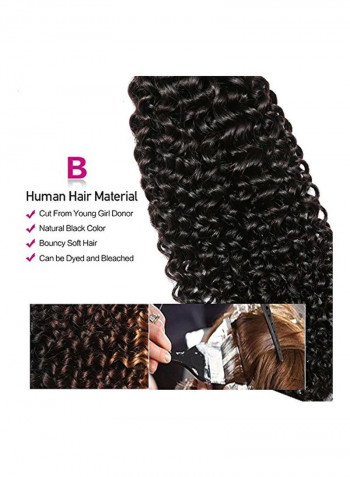 3-Piece Curly Hair Extension Natural Black