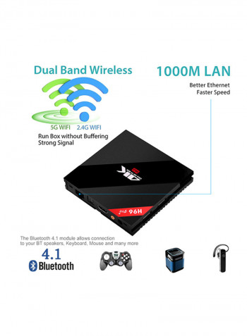 H96 Pro+ 4K Smart TV Box V305 Black