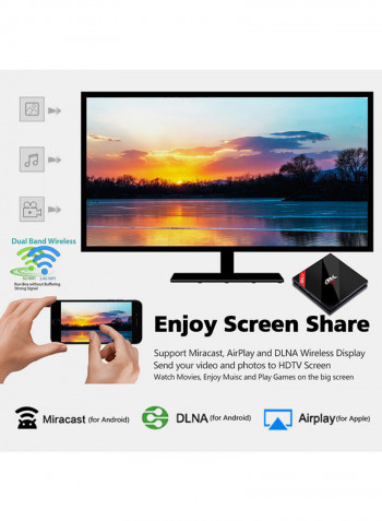 H96 Pro+ 4K Smart TV Box V305 Black