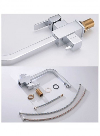 Adjustable Hot and Cool Water Rotating Purifier Faucet Silver
