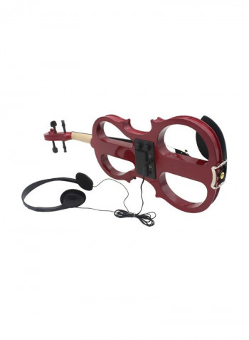Maple Wood Electric Violin Set With Fittings Cable Headphone Case