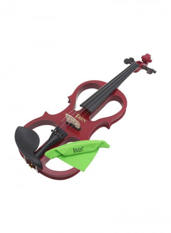 Maple Wood Electric Violin Set With Fittings Cable Headphone Case