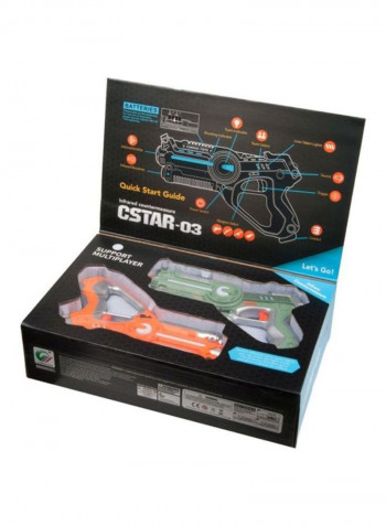 4-Piece Infrared Laser Tag Blaster Toy 45x28x12cm