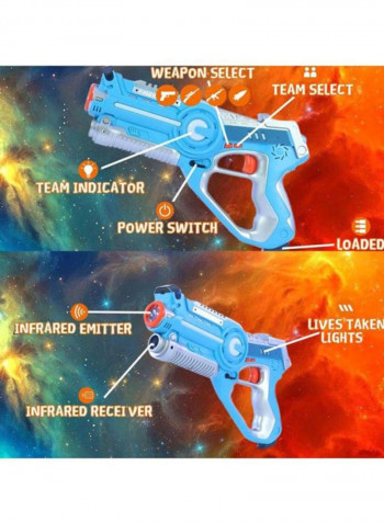 4-Piece Infrared Laser Tag Blaster Toy 45x28x12cm