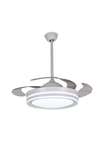 42-Inch Invisible Blade Ceiling Fan Light with Remote Control White