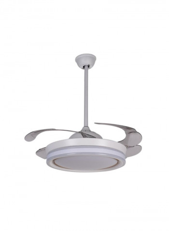 42-Inch Invisible Blade Ceiling Fan Light with Remote Control White