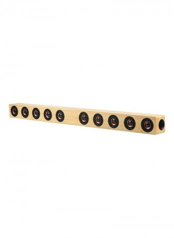 Subwoofer Wooden Bluetooth Speaker With Remote Control HPEDA00999301A Beige/Black
