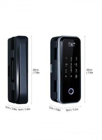Smart Fingerprint Navigation Touchscreen Lock Black 26.50x5x8.70centimeter