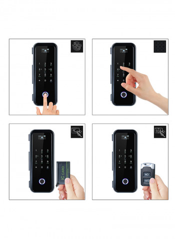 Smart Fingerprint Navigation Touchscreen Lock Black 26.50x5x8.70centimeter