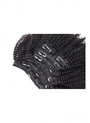 7-Piece Hair Extensions Set Afro Kinky Curly 4B/4C 16inch