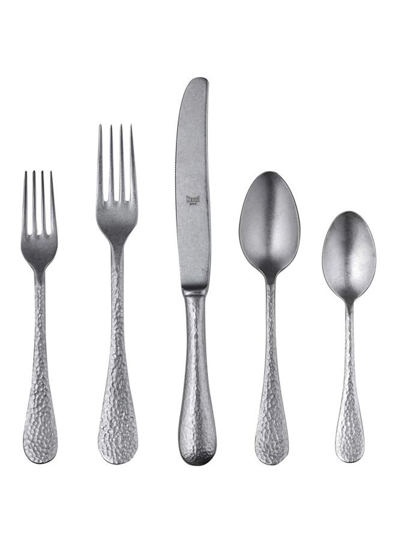 5-Piece Stainless Steel Cutlery Set Silver