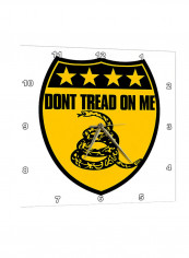 Quote Printed Wall Clock Yellow/White 13 x 13inch