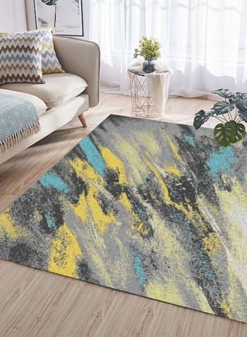 Home Rug Modern Style Abstract Anti-Slip Living Room Bedroom Floor Mat Yellow 80*180 (W*L)cmcm