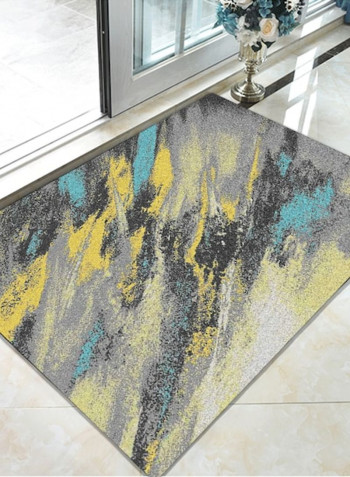Home Rug Modern Style Abstract Anti-Slip Living Room Bedroom Floor Mat Yellow 80*180 (W*L)cmcm