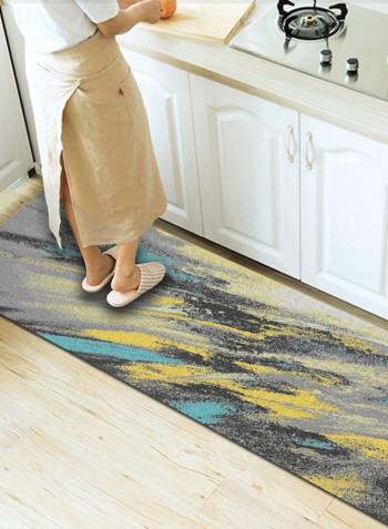 Home Rug Modern Style Abstract Anti-Slip Living Room Bedroom Floor Mat Yellow 80*180 (W*L)cmcm