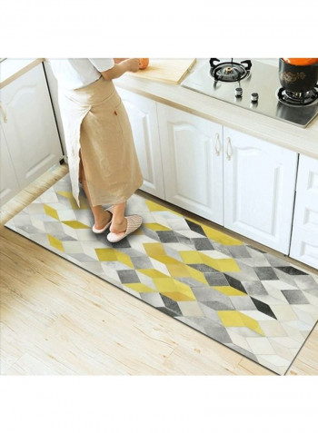 Bedroom Floor Nordic Style Creative Geometric Anti-Slip Bedside Rug Yellow 80*180 (W*L)cmcm