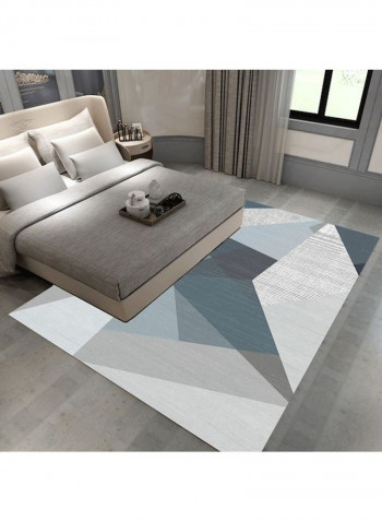 Bedroom Floor Nordic Style Geometric Pattern Anti-Slip Cozy Rug Blue 80*180 (W*L)cmcm