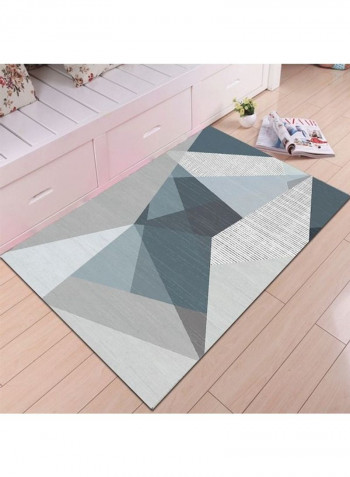 Bedroom Floor Nordic Style Geometric Pattern Anti-Slip Cozy Rug Blue 80*180 (W*L)cmcm