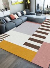 Bedroom Floor Simple Creative Colors Patching Water Absorbent Rug multicolour 80*180 (W*L)cmcm