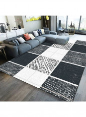 Living Room Floor Simple Colorblock Pattern Anti-Slip Soft Rug multicolour 80*180 (W*L)cmcm