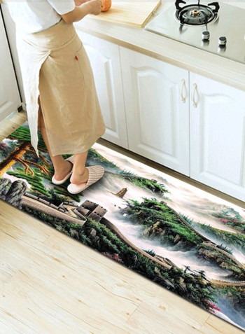 Modern Landscape Pattern Classic Floor Rug Green 80*180 (W*L)cmcm