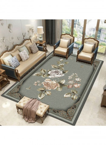 Floral Printed Classic Household Romantic Rug Green 80*180 (W*L)cmcm