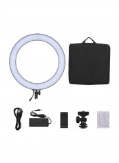 Bi-color Dimmable LED Ring Light Set 19inch Black/Blue