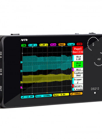 Portable Mini Digital Oscilloscope Black 19.50X4.50X11.00cm