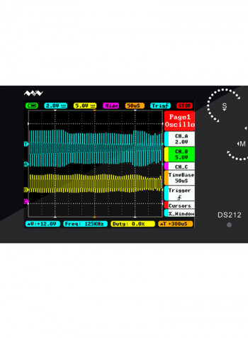 Portable Mini Digital Oscilloscope Black 19.50X4.50X11.00cm