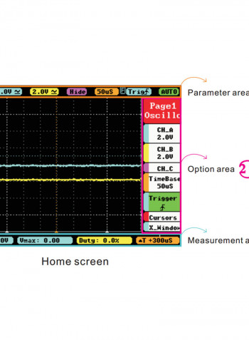 Portable Mini Digital Oscilloscope Black 19.50X4.50X11.00cm
