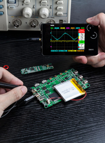 Portable Mini Digital Oscilloscope Black 19.50X4.50X11.00cm