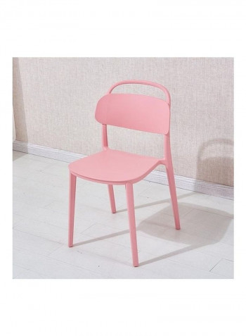 Simple Plastic Chair Pink 48 X 42 X 86cm