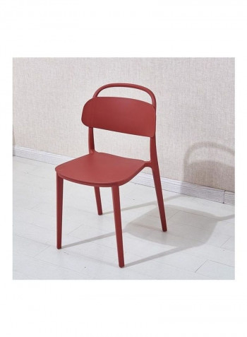 Simple Plastic Chair Red 48 X 42 X 86cm