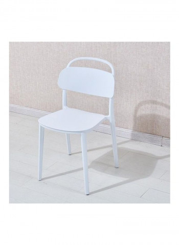 Simple Plastic Chair White 48 X 42 X 86cm