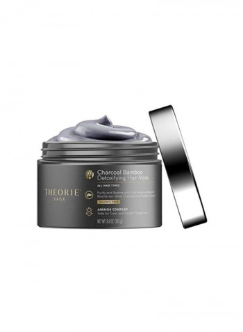 Charcoal Bamboo Detoxifying Hair Mask Black 68ounce