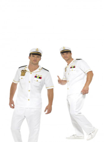 Ship Captain Uniform Dress Up Costume L
