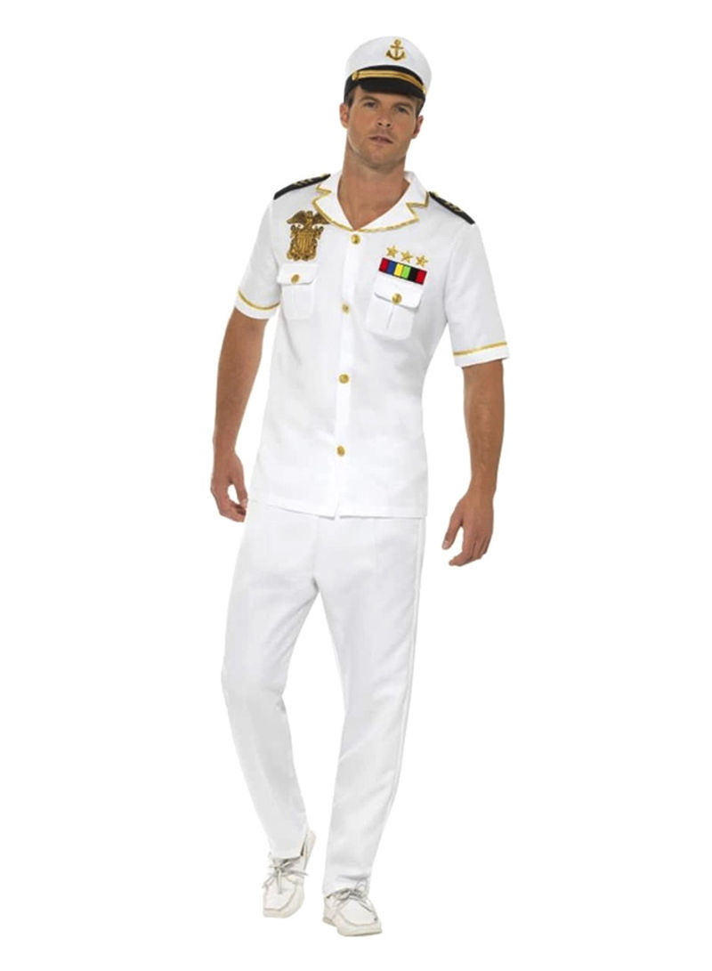 Ship Captain Uniform Dress Up Costume XL
