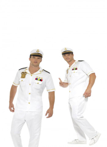 Ship Captain Uniform Dress Up Costume XL